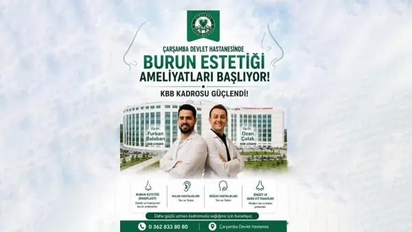 Çarşamba Devlet Hastanesinde Burun Estetiği Dönemi Başladı