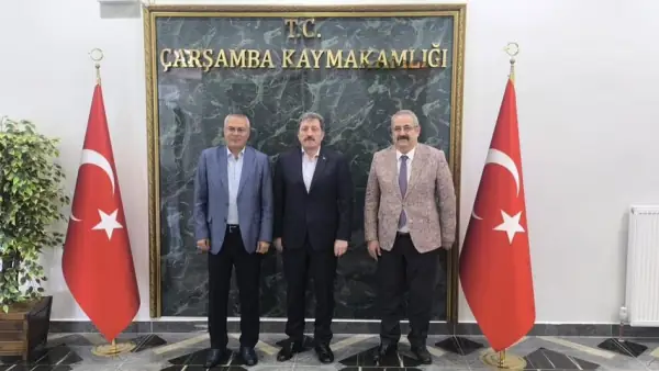 Vali Orhan Tavlı ve Ahmet Deniz'den Çarşamba'ya Ziyaret