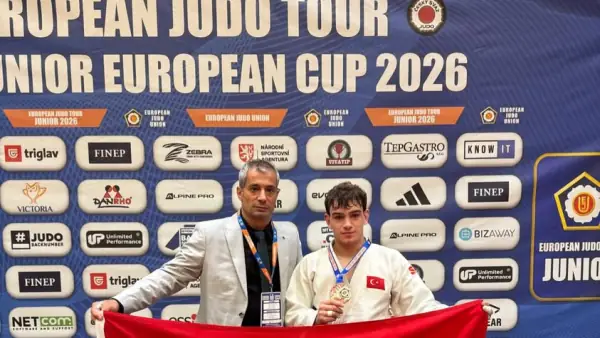 Samsunlu Judocu Mustafa Berat Şimşek Prag'da Üçüncü Oldu