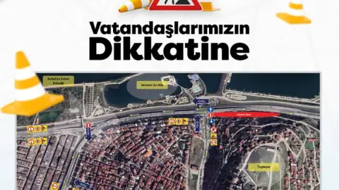 Samsun'da Baca Kapağı Çalışması Nedeniyle Yol Trafiğe Kapanıyor