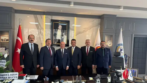 Samsun Valisi Tavlı ve Halit Doğan Ticaret Borsasını Ziyaret Etti